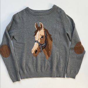 Hope and Henry Horse Sweater-organic cotton
